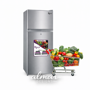 Roch Double Door Fridge, 126L – Silver RFR-160DT-B