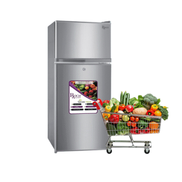 Roch Double Door Fridge, 126L – Silver RFR-160DT-B