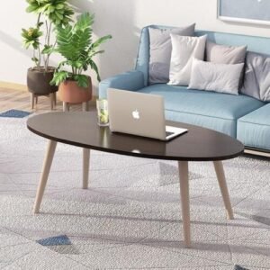 Shee Nordic Oval Coffee Table-black