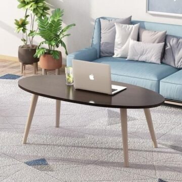 Shee Nordic Oval Coffee Table-black
