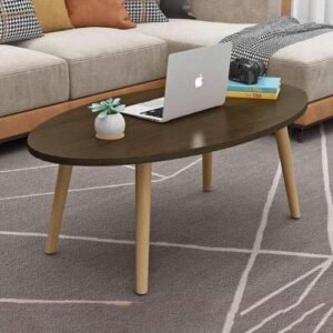 Shee Nordic Oval Coffee Table-brown