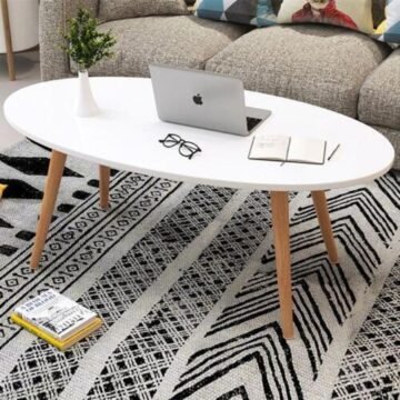 Shee Oval Coffee table white