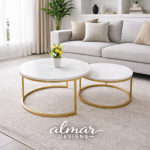 Sierra Round Nesting Coffee Table-2pcs Set