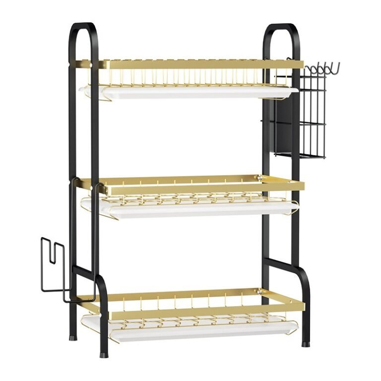 3 tier dish rack gold1