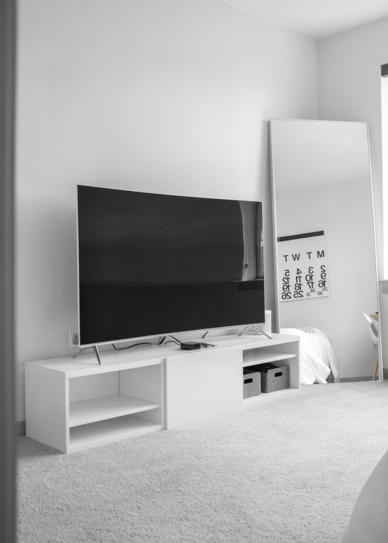 gray flat screen tv