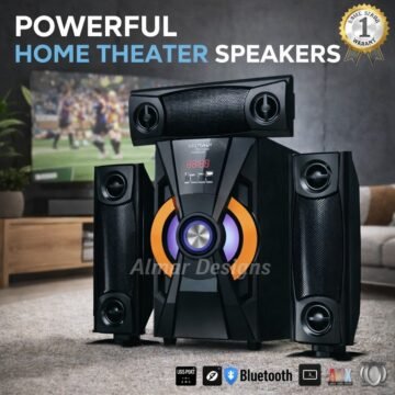 Vitron V642 3.1 Subwoofer System – 10,000W, Bluetooth, FM & USB