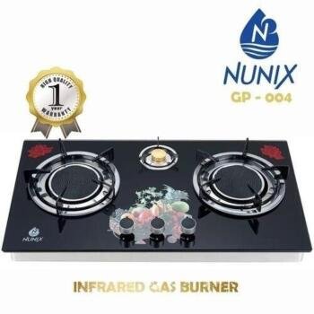 Nunix Infrared 3 Burner Glass Top