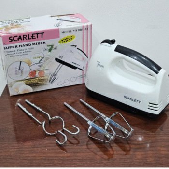 Scarlet 260W Electric Hand Mixer – 7 Speed Settings, Stainless Steel Beaters, Lightweight Design