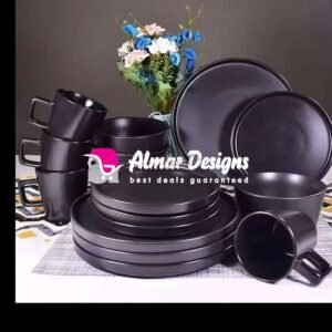 24pcs Black Dinner Set – Elegant, Durable & Perfect for Every Occasion