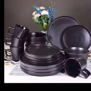 24pcs Black Dinner Set – Elegant, Durable & Perfect for Every Occasion