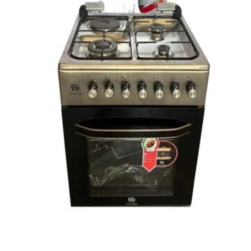 BJS 3+1 Cooker with tripple Powerful Ring Burner, Electric Oven with Turbo Fan  Hot Plate, 60x60cm