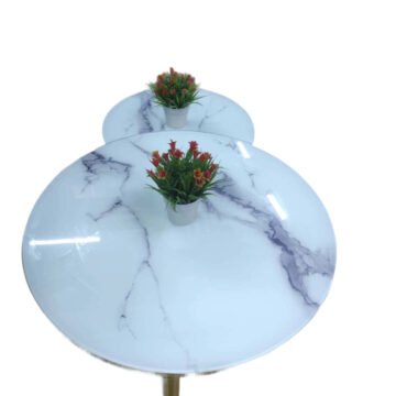 Glass Nesting Tables 2in1 – Marble Effect | Elegant Living Room Furniture