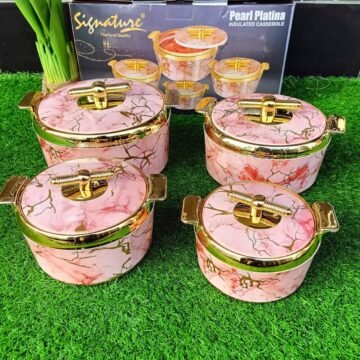 Pearl Platina Hot Pot Set of 4 Pieces – Keep your meals hot, fresh, and delicious