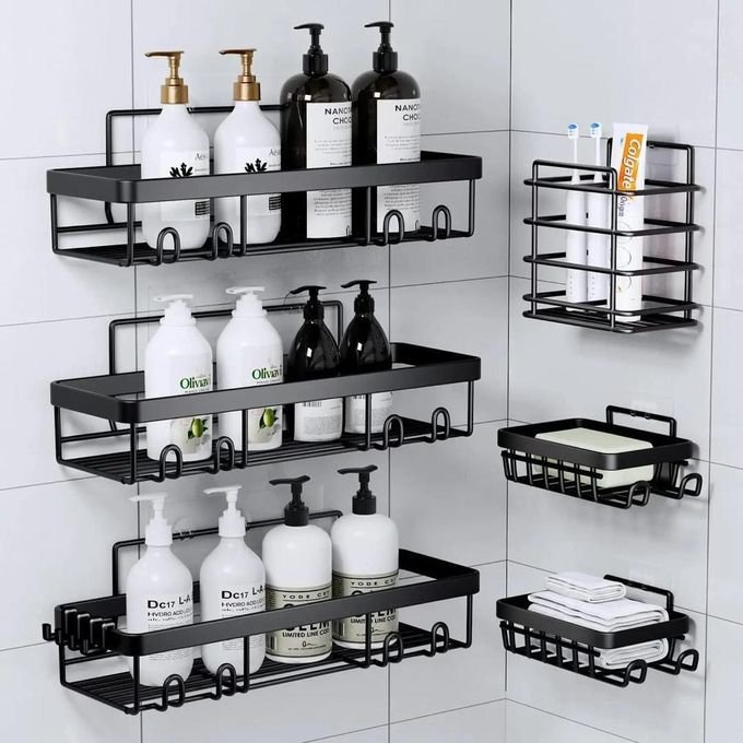 6-Piece Bathroom Organiser – Stylish & Functional Storage Solution 1 6-Piece Bathroom Organiser – Stylish & Functional Storage Solution