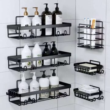 6-Piece Bathroom Organiser – Stylish & Functional Storage Solution