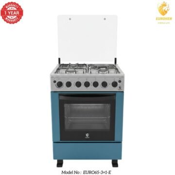 Euroken 65×60 3G+1E Standing Cooker with Double Heater Oven, Timer, Light, Auto Ignition & 1 Year Warranty