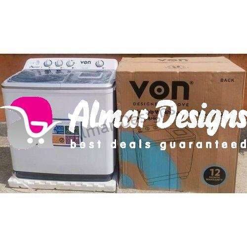 VON 13KG JUMBO TWIN TUB WASHING MACHINE 1 VON 13KG JUMBO TWIN TUB WASHING MACHINE
