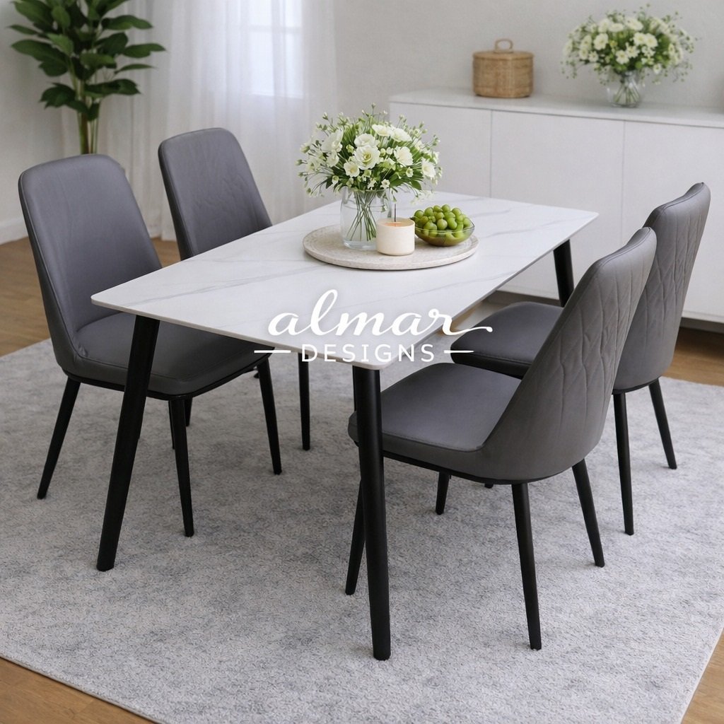 Luxury Dining Set for Four – Modern Elegance & Comfort 1 Luxury Dining Set for Four – Modern Elegance & Comfort
