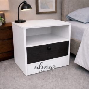 Sparrow Bedside Drawers White Black