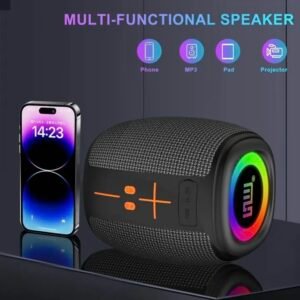 HM-805 Bluetooth Speaker Portable with RGB Lights, Bluetooth 5.3, 30W Stereo Sound, IPX4 Waterproof, FM Radio & TWS Pairing