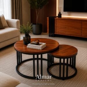 Kampala Nesting Tables – Modern 2-Piece Coffee Table Set