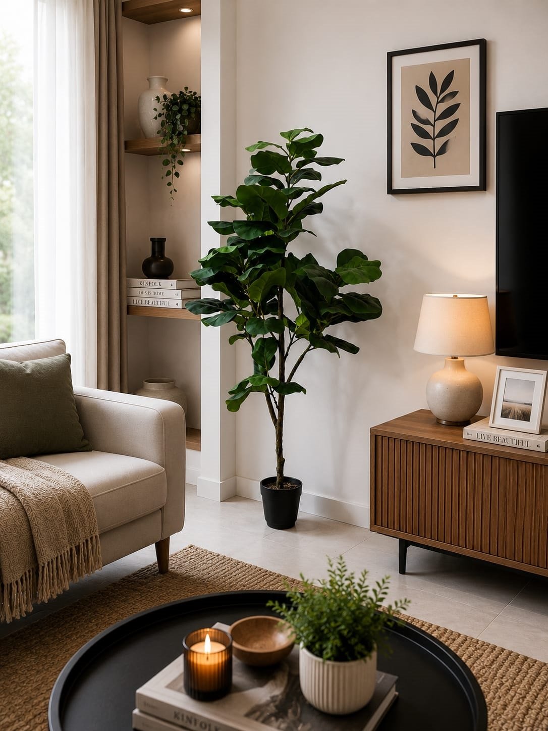 Artificial Fiddle Leaf Fig Tree-150 CM 1 Artificial Fiddle Leaf Fig Tree-150 CM