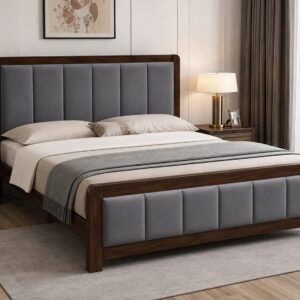 Phoenix Bed | Modern Wooden Upholstered Bed – 4x6, 5x6 & 6x6