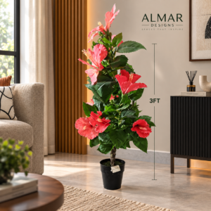 Artificial Hibiscus Plant – 3ft
