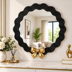 Bow Wall Mirror – Available in Gold and Black