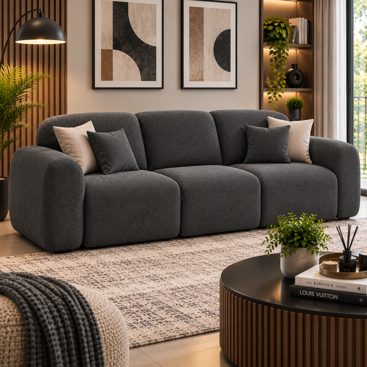 Jipe Modern Sofa Seater Gray 2 Jipe Modern Sofa Seater Gray - Image 2
