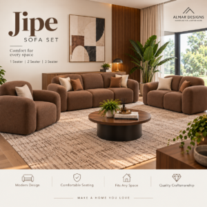 Jipe Modern Sofa Seater Brown