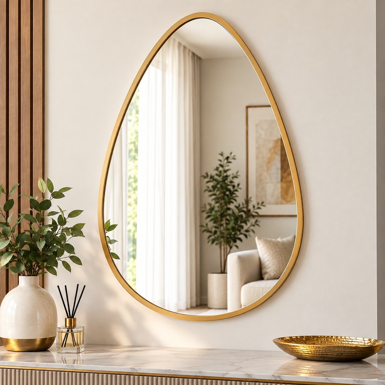 Teardrop Wall Mirror – Available in Gold and Black 1 Teardrop Wall Mirror – Available in Gold and Black