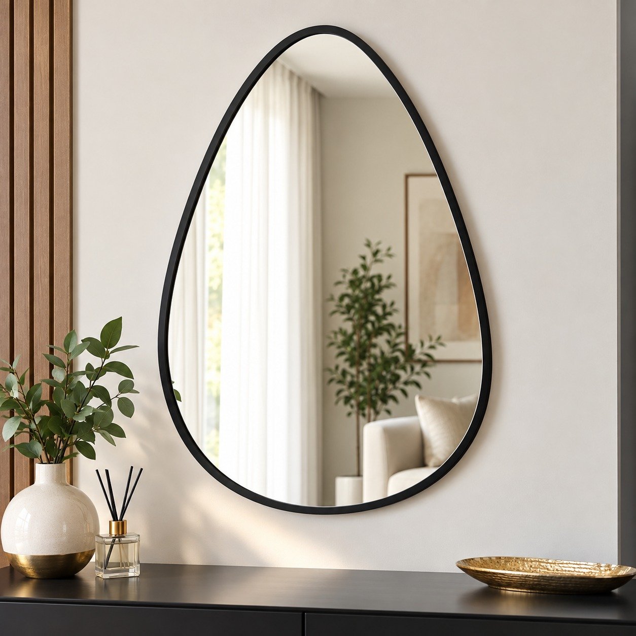 Teardrop Wall Mirror – Available in Gold and Black 2 Teardrop Wall Mirror – Available in Gold and Black - Image 2
